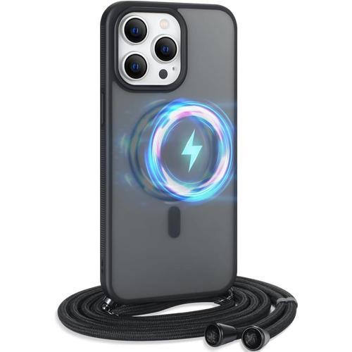 Coque Magnétique Avec Cordon Pour Iphone 15 Pro, Compatible Avec Ma... on Productcaster.