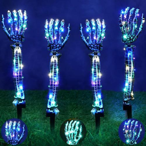 Lot De 4 Guirlandes Lumineuses Pour Halloween - Squelette Lumineux ... on Productcaster.