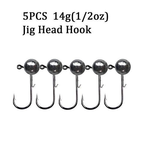 5pcs 14g - Hameçon De Pêche À Tête De Gabarit, Accessoires De Pêche... on Productcaster.