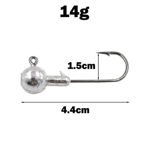 14g - Hameçons Avec Tête En Plomb Pour Appât Mou,Lot De 10 Pièces D... on Productcaster.