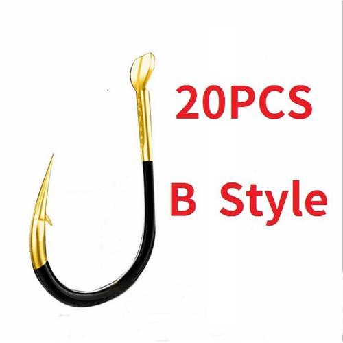 Taille 8 - 20 Pcs B Style - Hameçons De Pêche En Acier Au Tungstène... on Productcaster.