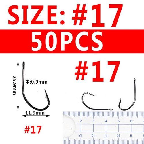 Taille17 50pcs - Hameçons En Acier À Haute Teneur En Carbone, Multi... on Productcaster.