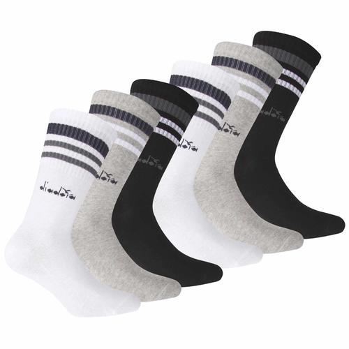 Chaussettes De Tennis Unisexes Diadora - Lot De 3, Logo, Bandes Noi... on Productcaster.