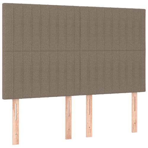 Vidaxl Têtes De Lit 4 Pcs Taupe 72x5x78/88 Cm Tissu on Productcaster.