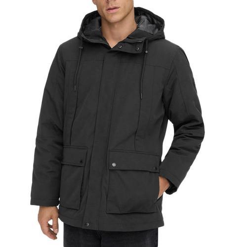 Parka Noire Homme Only & Sons Jayden on Productcaster.