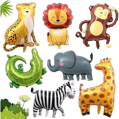 Lot De 7 Ballons Jungle, Safari, Animaux Géants, Tigre, Lion, Singe... on Productcaster.