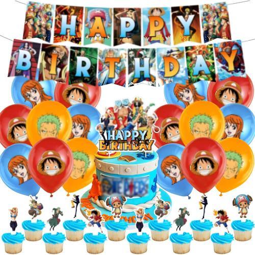 Lot De 32 Décorations D'Anniversaire Au Motif D'Anime, Ballons, Bal... on Productcaster.