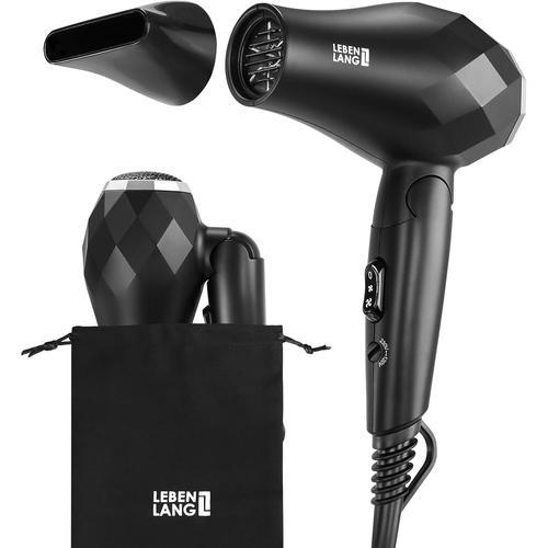 Seche Cheveux Voyage Pliable Petit - 1000w & Double Tension & Sac D... on Productcaster.