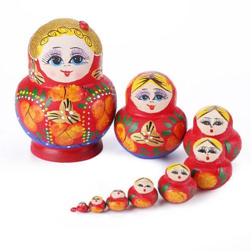 Matryoshka Classique Russe En Bois, Mini Matryoshka Classique À 10 ... on Productcaster.