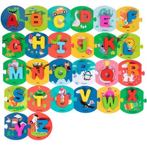 Lettres De L'alphabet En Bois, Jouets Montessori Pour Bébés Enfants... on Productcaster.