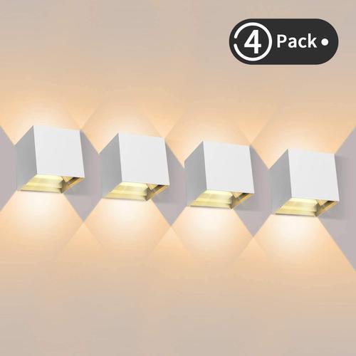 4 Pièces Applique Murale Led Exterieur 12w Appliques Murales Interi... on Productcaster.