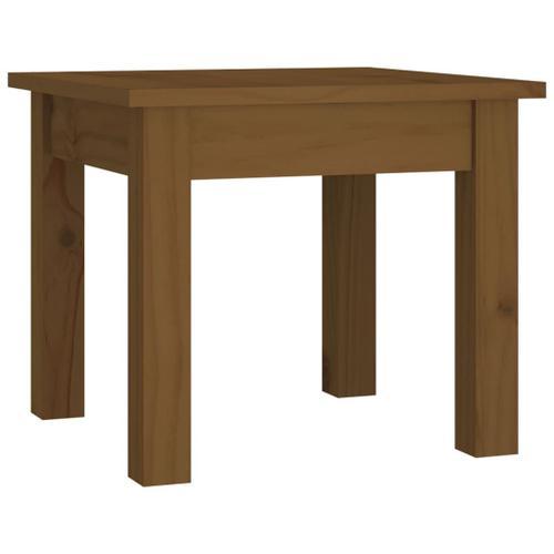 Vidaxl Table Basse Marron Miel 35x35x30 Cm Bois Massif De Pin on Productcaster.