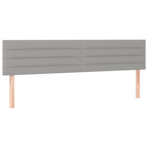 Vidaxl Têtes De Lit 2 Pcs Gris Clair 100x5x78/88 Cm Tissu on Productcaster.