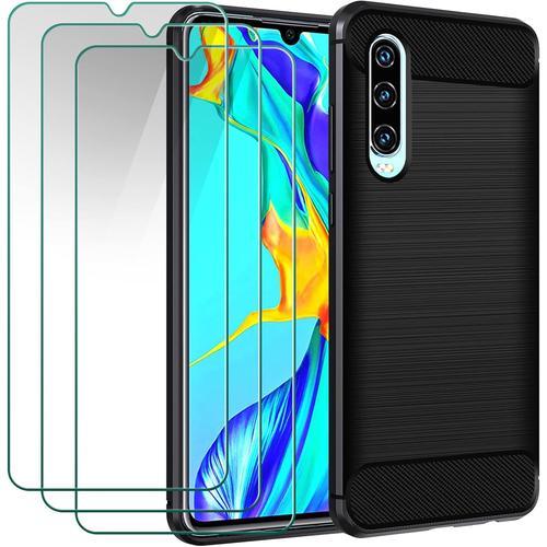 Coque Pour Huawei P30 Avec 3 Pièces En Verre Trempé, Coque De Prote... on Productcaster.