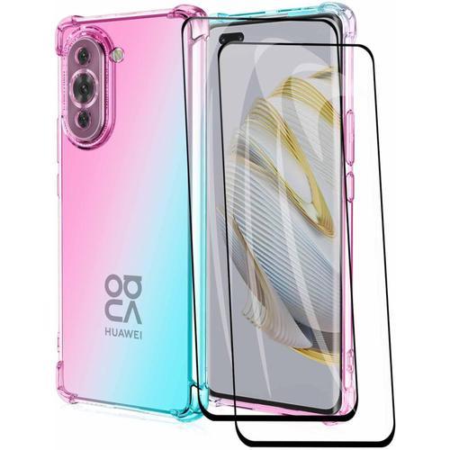 Coque Pour Huawei Nova 10 & 2 Verre Trempé, Étui En Gradient Color ... on Productcaster.