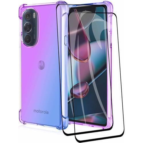 Coque Pour Motorola Moto Edge 30 Ultra & 2 Verre Trempé Étui En Gra... on Productcaster.