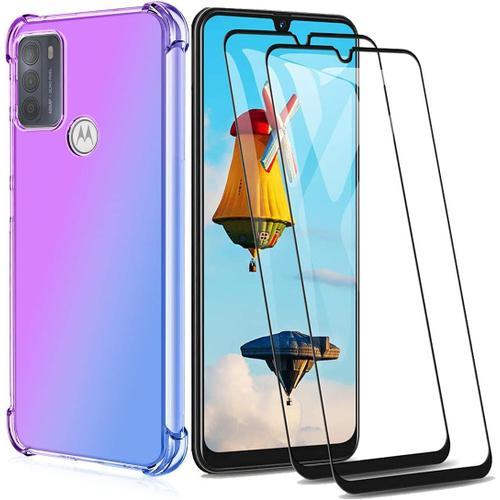 Coque Pour Motorola Moto G50 & 2 Verre Trempé Étui En Gradient Colo... on Productcaster.