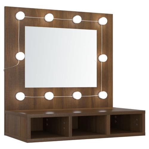 vidaXL Armoire à miroir avec LED Chêne marron 60x31,5x62 cm on Productcaster.