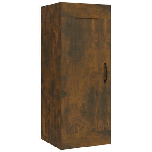 Vidaxl Armoire Suspendue Chêne Fumé 35x34x90 Cm Bois D'ingénierie on Productcaster.