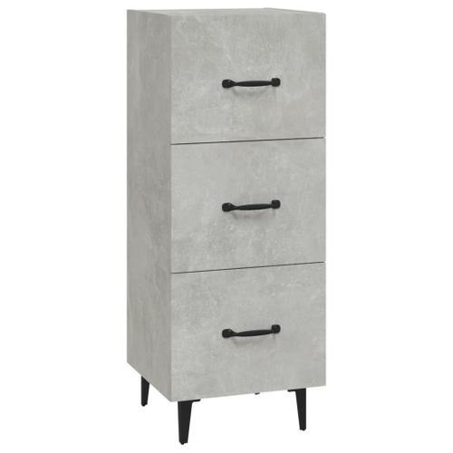 Vidaxl Buffet Gris Béton 34,5x34x90 Cm Bois D'ingénierie on Productcaster.