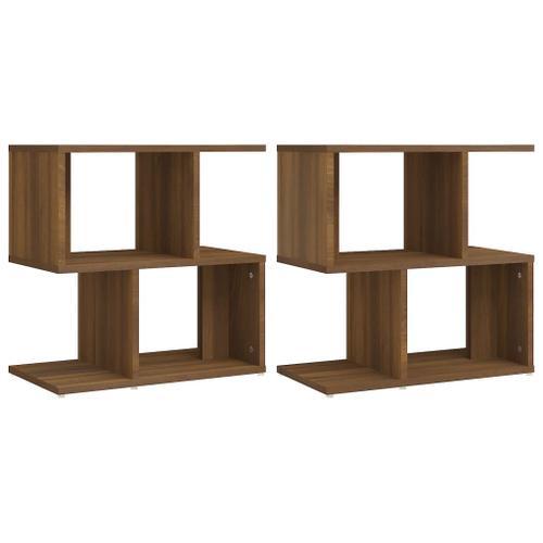 Vidaxl Tables De Chevet 2 Pcs Chêne Marron 50x30x51,5 Cm on Productcaster.