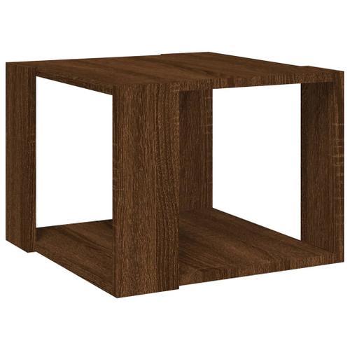 Vidaxl Table Basse Chêne Marron 40x40x30 Cm Bois D'ingénierie on Productcaster.