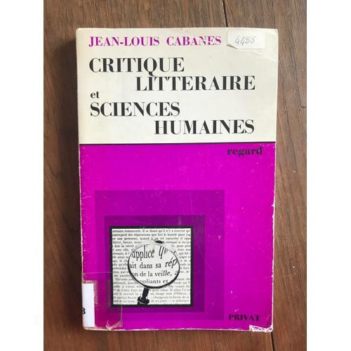 Critique Littéraire Et Sciences Humaines --- Regard on Productcaster.