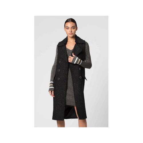 Kocca - Gilet Long En Tweed - L - Noir on Productcaster.