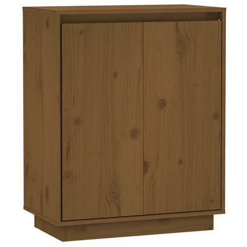 Vidaxl Buffet Marron Miel 60x34x75 Cm Bois Massif De Pin on Productcaster.