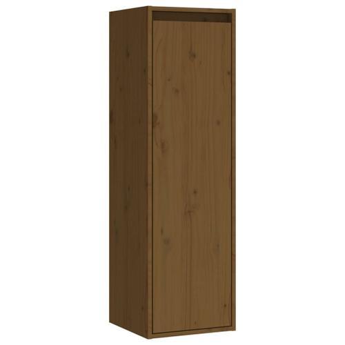 Vidaxl Armoire Murale Marron Miel 30x30x100 Cm Bois De Pin Massif on Productcaster.