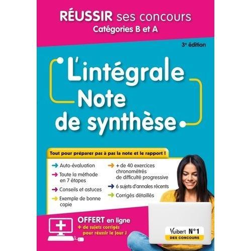 L'intégrale De La Note De Synthèse - Fonction Publique Catégories B... on Productcaster.