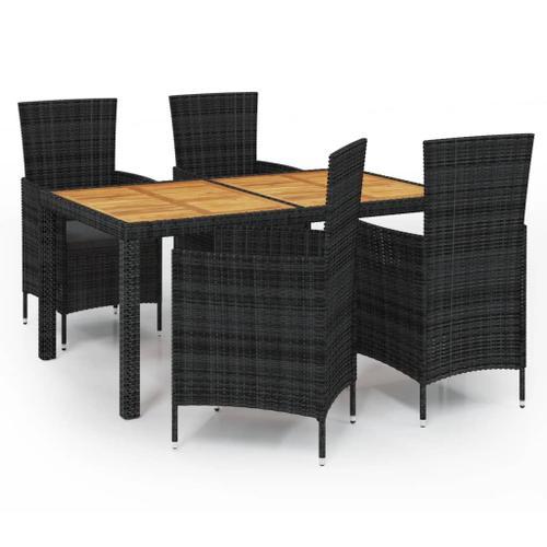 Vidaxl Mobilier À Dîner De Jardin 5pcs Et Coussins Résine Tressée N... on Productcaster.