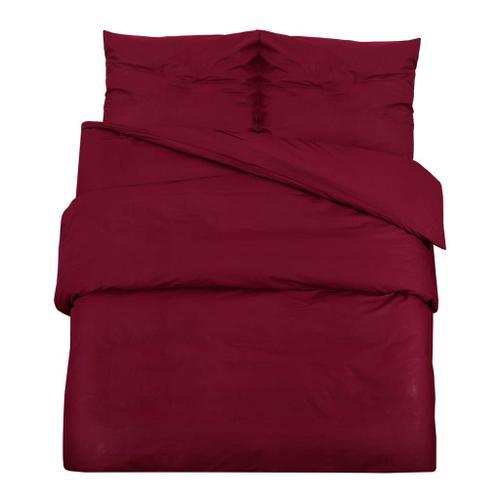 Vidaxl Ensemble De Housse De Couette Bordeaux 220x240 Cm Coton on Productcaster.