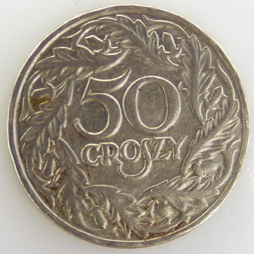 50 Groszy Cuivre-Nickel Ttb 1923 Pologne - Pièce De Monnaie on Productcaster.