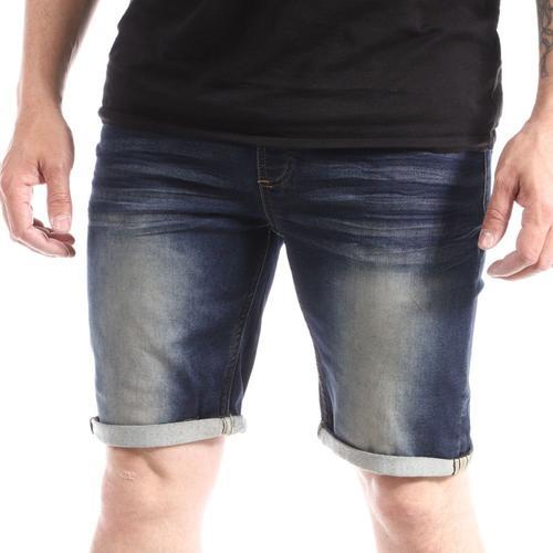 Short En Jean Bleu Foncé Homme Paname Brothers Lev on Productcaster.