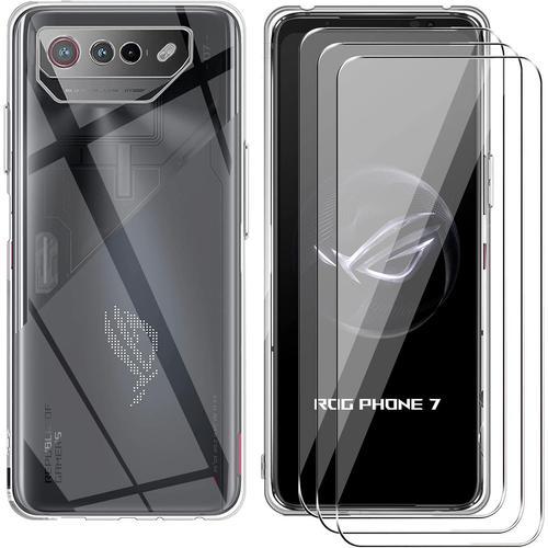 Coque Pour Asus Rog Phone 7 & 3 Pièces Verre Trempé, Transparent Si... on Productcaster.