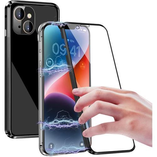 Magnétique Coque Pour Iphone 14 Pro Transparent Etui Adsorption Dou... on Productcaster.