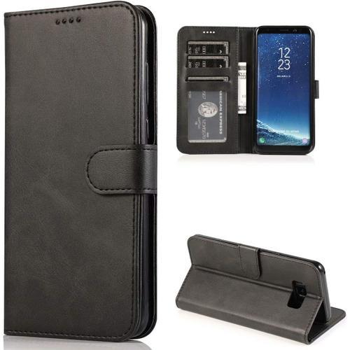 Coque Pour Samsung Galaxy S8, Étui Flip Case En Cuir Portefeuille C... on Productcaster.