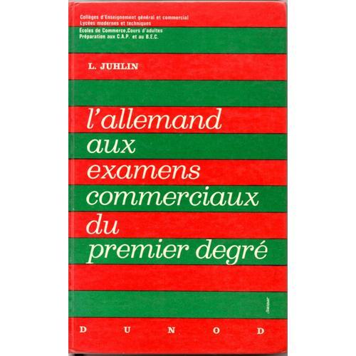 L'allemand Aux Examens Commerciaux Du Premier Degré on Productcaster.