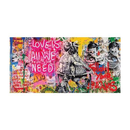 Toile D'art Graffiti De Rue, Peintures, L'amour Est Tout Ce Dont No... on Productcaster.