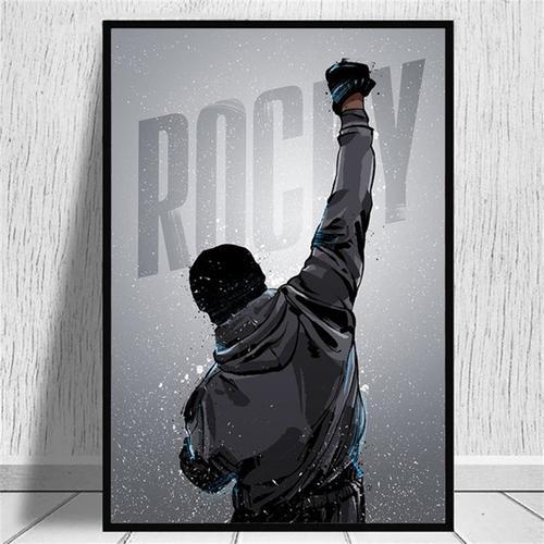 Peintures Sur Toile Rocky Balboa, Noir Et Blanc, Affiche Et Imprimé... on Productcaster.