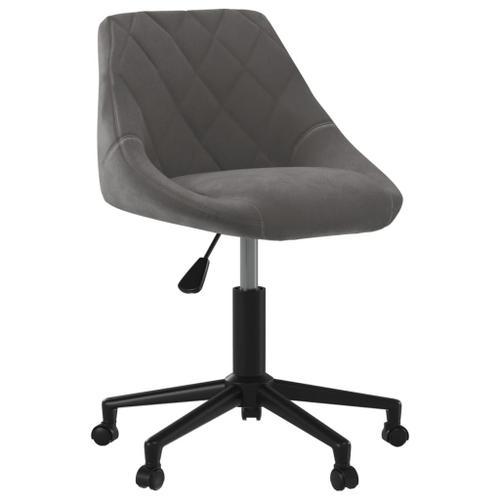 Vidaxl Chaise Pivotante De Bureau Gris Foncé Velours on Productcaster.