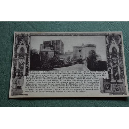 Carte Ancienne Du Château De Loches, Vue Et Description on Productcaster.