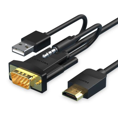 Vention Câble HDMI vers VGA 2M 3M HDMI Mâle vers VGA Mâle Câble Aud... on Productcaster.