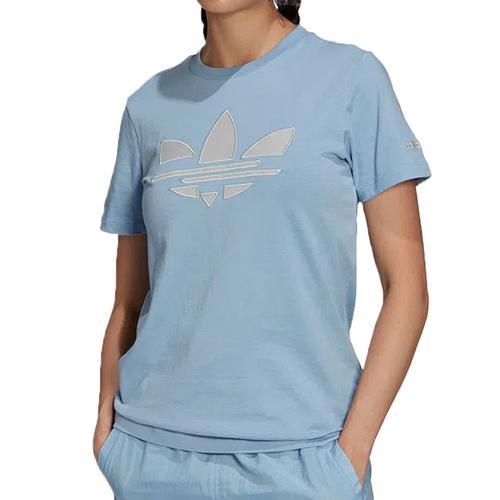 T-Shirt Bleu Femme Adidas Tee on Productcaster.