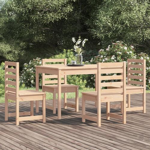 Vidaxl Ensemble À Dîner De Jardin 5 Pcs Bois Massif De Pin on Productcaster.