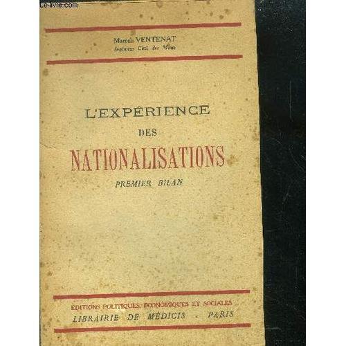 L Experience Des Nationalisations - Premier Bilan on Productcaster.