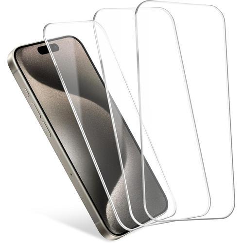 3x Protections Écran Compatibles Avec Iphone 15 Pro - Vitre De Prot... on Productcaster.