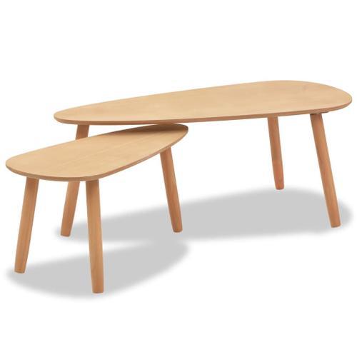 Ensemble De Tables Basses 2 Pcs Bois De Pin Massif Marron - Vidaxl on Productcaster.