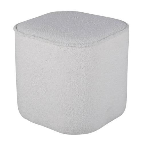 Venture Home Pouf Piff 44x44x41 Cm Teddy Blanc on Productcaster.